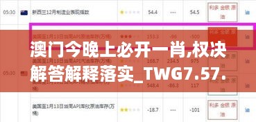 澳门今晚上必开一肖,权决解答解释落实_TWG7.57.98幻想版