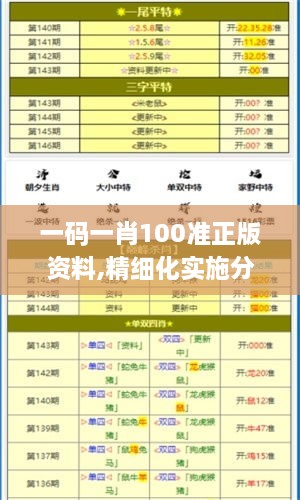 一码一肖100准正版资料,精细化实施分析_ZXT6.53.53冷静版