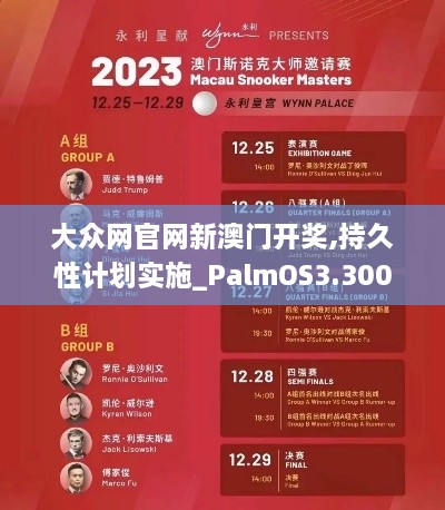 大众网官网新澳门开奖,持久性计划实施_PalmOS3.300